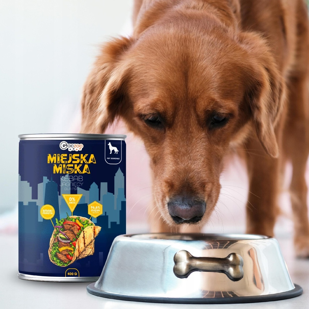 Gaczoo Miejska Miska karma mokra dla psa Kebab jagnięcy Style 400g